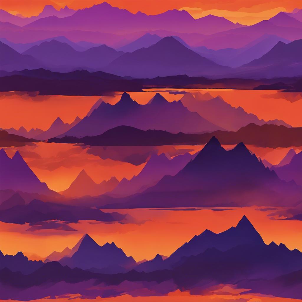 Sunset Over Mountains